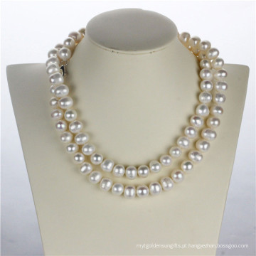 11-12mm Forma de batata White Pearl Fashion Necklace